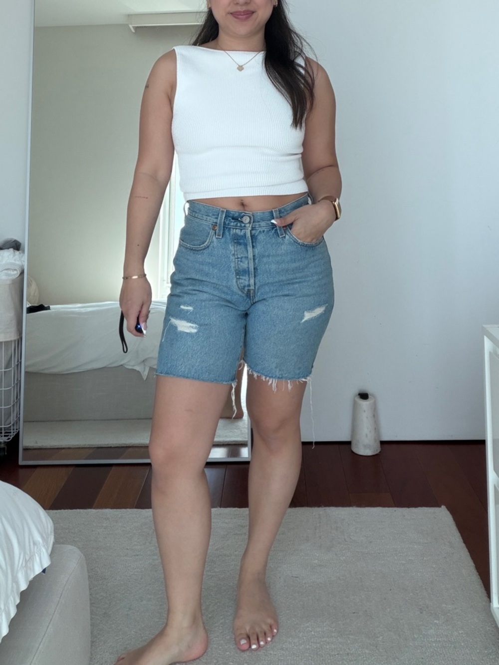 Levi's 501 Light Blue Denim Jorts